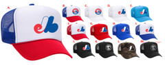 Montreal Expo Baseball Trucker Hat Foam Front Mesh Back – Snap Back Trucker Caps