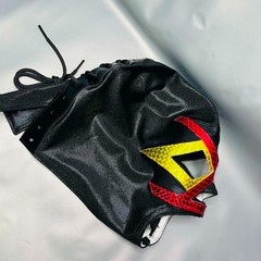 Villano Wrestling Lucha Libre Costume Mask Mascara Luchador Black Gold Red