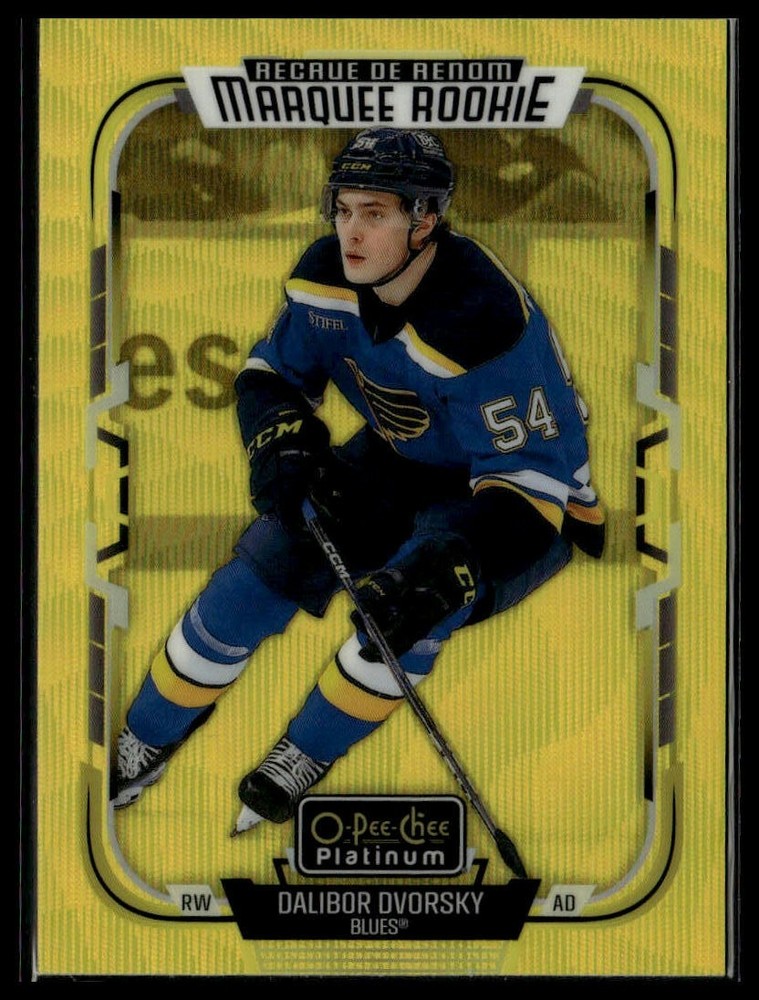 2025-26 O-Pee-Chee Platinum #257 Dalibor Dvorsky Neon Yellow Surge