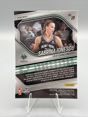 2025 Panini Prizm WNBA #19 Sabrina Ionescu White Seismic Prizms