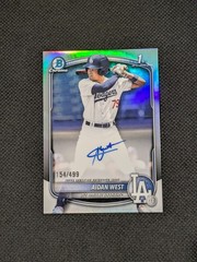 Aidan West 2025 Bowman Draft 1st Chrome Refractor Auto /499 Dodgers CPA-AWE