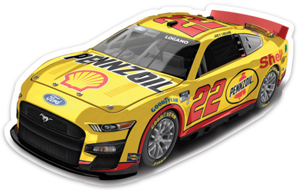 Joey Logano Shell Pennzoil NASCAR Penske Racing Mustang #22 Type Die-cut MAGNET