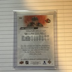 2022-23 Upper Deck Series 2 Young Guns Jake Sanderson RC #466 Senators
