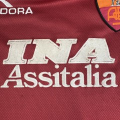 AS Roma Football Shirt 1998 1999 Diadora Home Long Sleeve Mens Large Genuine