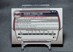 Sabin Ceballos 1st Lunar Refractor Rookie 2023 Bowman Draft Card #BDC-110 Braves