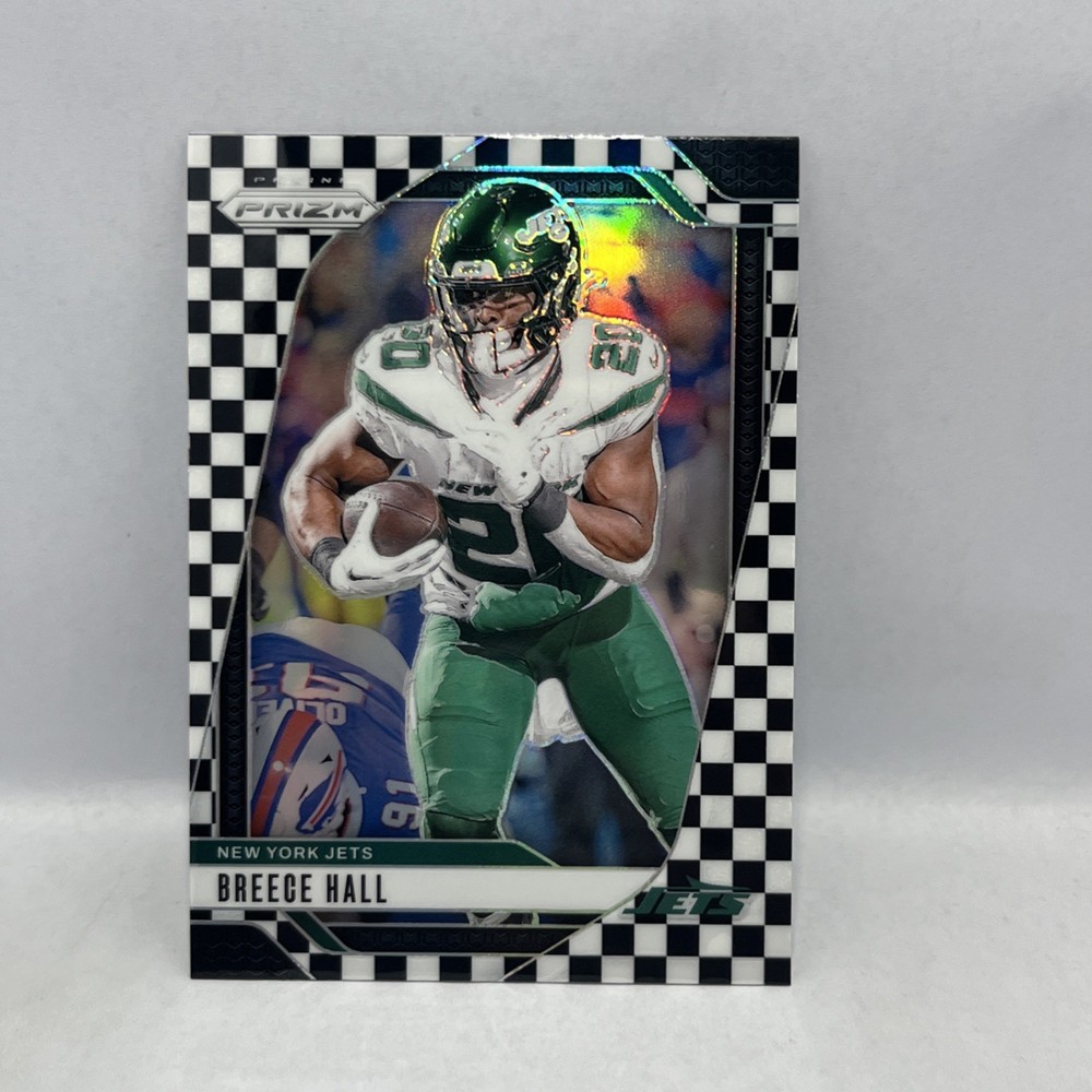 2024 Prizm Black and White Checkerboard Breece Hall Jets #223