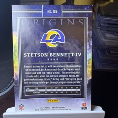 STETSON BENNETT IV 🏈 2023 Panini Origins #136 (RC) 🏈 Holo Red, #&rsquo;d to /299