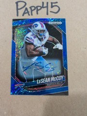 2025 Panini Prizm Black #16 LeSean McCoy Prizms Blue Shimmer /15 AUTO Buffalo