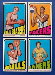 1972 Topps Basketball Lot (4 Cards) Mel Daniels, Rick Adelman, Howard Porter RC
