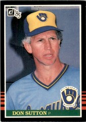 1985 Donruss Don Sutton Milwaukee Brewers #107