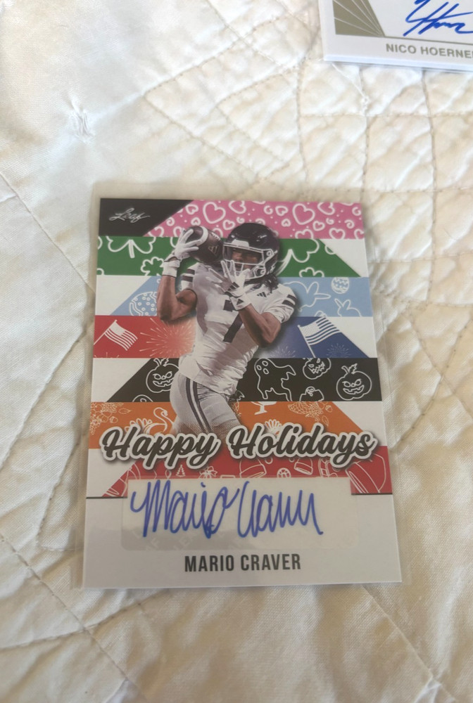 2025 Leaf Happy Holidays Mario Craver autograph Texas A&M Mississippi State