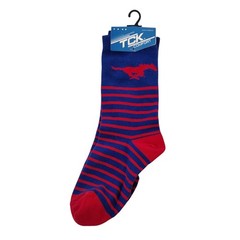 Southern Methodist University SMU Mustangs Ankle Game Crew Socks Women 4-7 SMALL