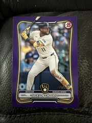 JACKSON CHOURIO: 2026 Bowman True Purple Parallel /250 No. 4 🔥BREWERS