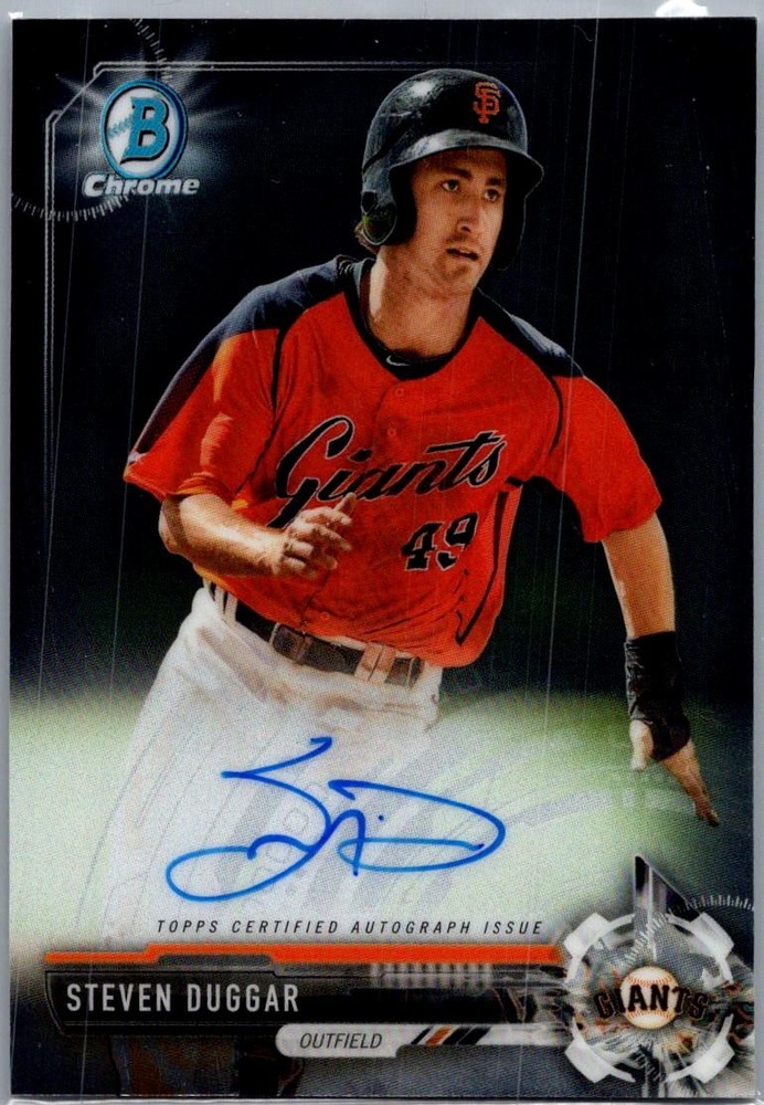 2017 Bowman Chrome #CPA-SD Steven Duggar Prospect Autographs