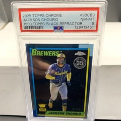 2025 Topps Chrome 1990 Baseball Jackson Chourio #90CB-9 Black Refractor/10