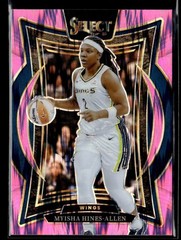 2025 Panini Select WNBA #39 Myisha Hines-Allen Pink Flash Prizms
