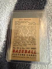 1951 Bowman Baseball Roy Smalley #44 – Chicago Cubs