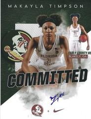 MAKAYLA TIMPSON Signed 8.5 x 11 Photo WNBA Basketball INDIANA FEVER Free Ship