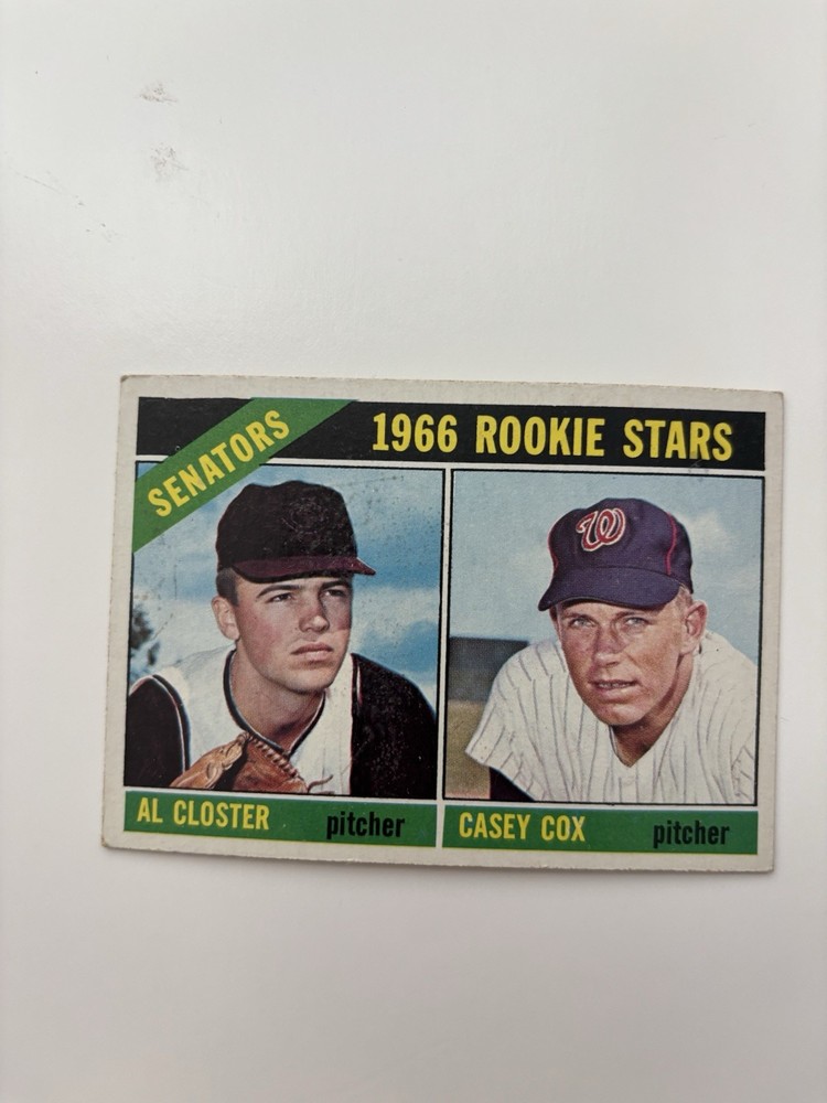 1966 Washington Senators Rookie Stars Cox Closter Baseball Card #549 High Number