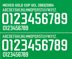 Name&Number Set For Mexico Gold Cup 2003/2004 Home Top Football Soccer