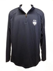 New UCONN Huskies Adult Mens Sizes M-L-XL-2XL Navy 1/4 Zip Jacket