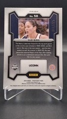 Sue Bird 2024 Panini Prizm Draft Picks Red Seismic Prizm /225 UConn #58