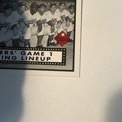 2002 Topps Dodgers&rsquo; Game 1 Starting Lineup 1952 World Series Highlights #52WS-1