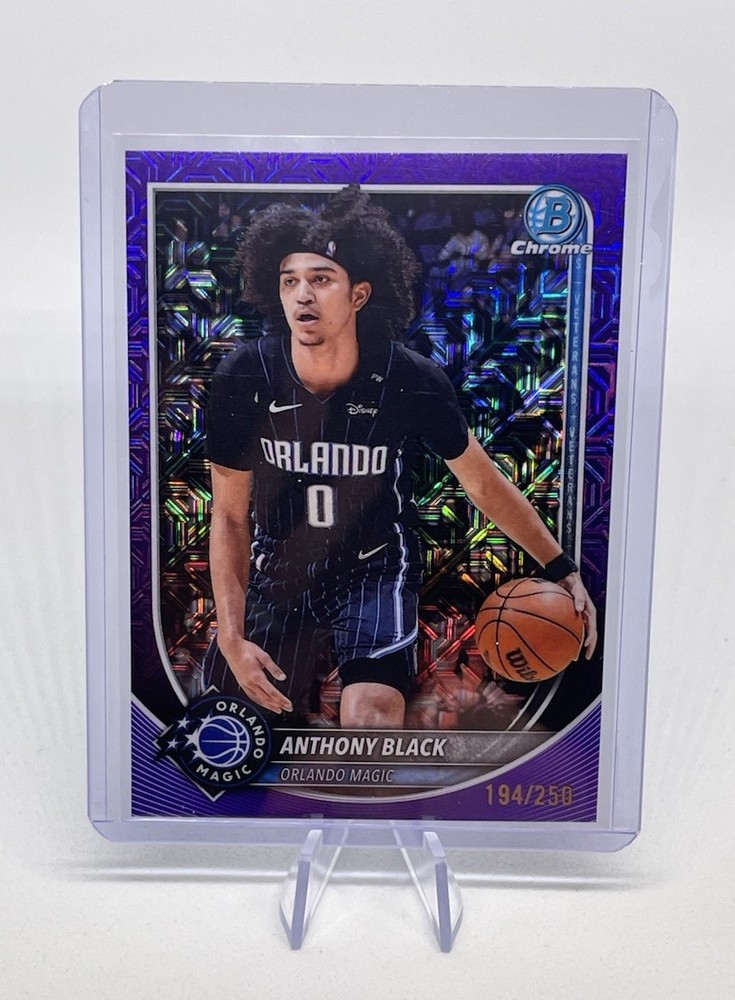 2025-26 Bowman Chrome – ANTHONY BLACK – Purple Mojo Refractor /250 #BCV-96 💎💎