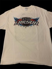 Rare Signed 2012 Kyle Larson 5 NASCAR Champion Racing White Shirt Size XL