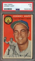 1954 Topps #193 Johnny Jopp VG PSA 3 Detroit Tigers 1842