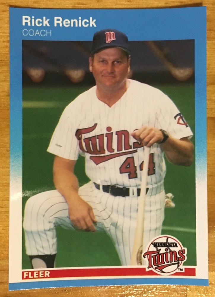 1987 Fleer Rick Renick Custom Card That Never Were Minnesota Twins WS Champs