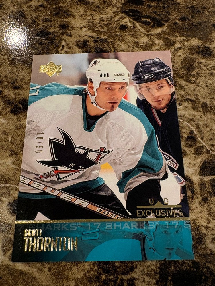 SCOTT THORNTON 2003-04 Upper Deck UD Exclusives #410 Sharks /50
