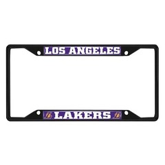 FANMATS 31333 Los Angeles Lakers Metal License Plate Frame Black Finish