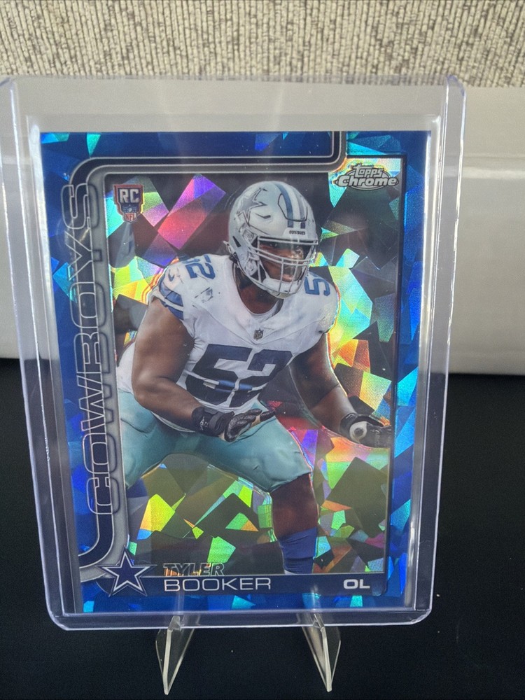 2025 Topps Chrome Sapphire Football Tyler Booker #381 RC Rookie Dallas Cowboys
