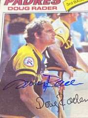 Doug Rader 1977 Topps #9 San Diego Padres Signed Auto Autographed Card