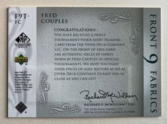 FRED COUPLES 2004 SP Signature Golf Front 9 Fabrics Triple Swatch #50