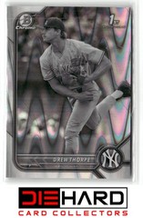 2022 Bowman Draft #BDC-25 Drew Thorpe Chrome RayWave Refractor Yankees RD