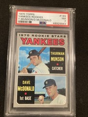 1970 Topps Thurman Munson Yankees Rookie Graded By Psa 7 NM