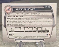 Spencer Jones 2023 Bowman Paper 1st Bowman #BP-139 Yankees