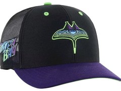 ‘47 Tampa Bay Rays City Connect Black Adjustable Trucker Snapback Hat