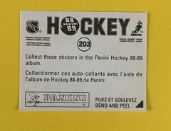 1988-89 Panini Hockey Sticker Rejean Lemelin # 203 Boston Bruins