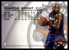 1996-97 Fleer Sharone Wright Toronto Raptors #108