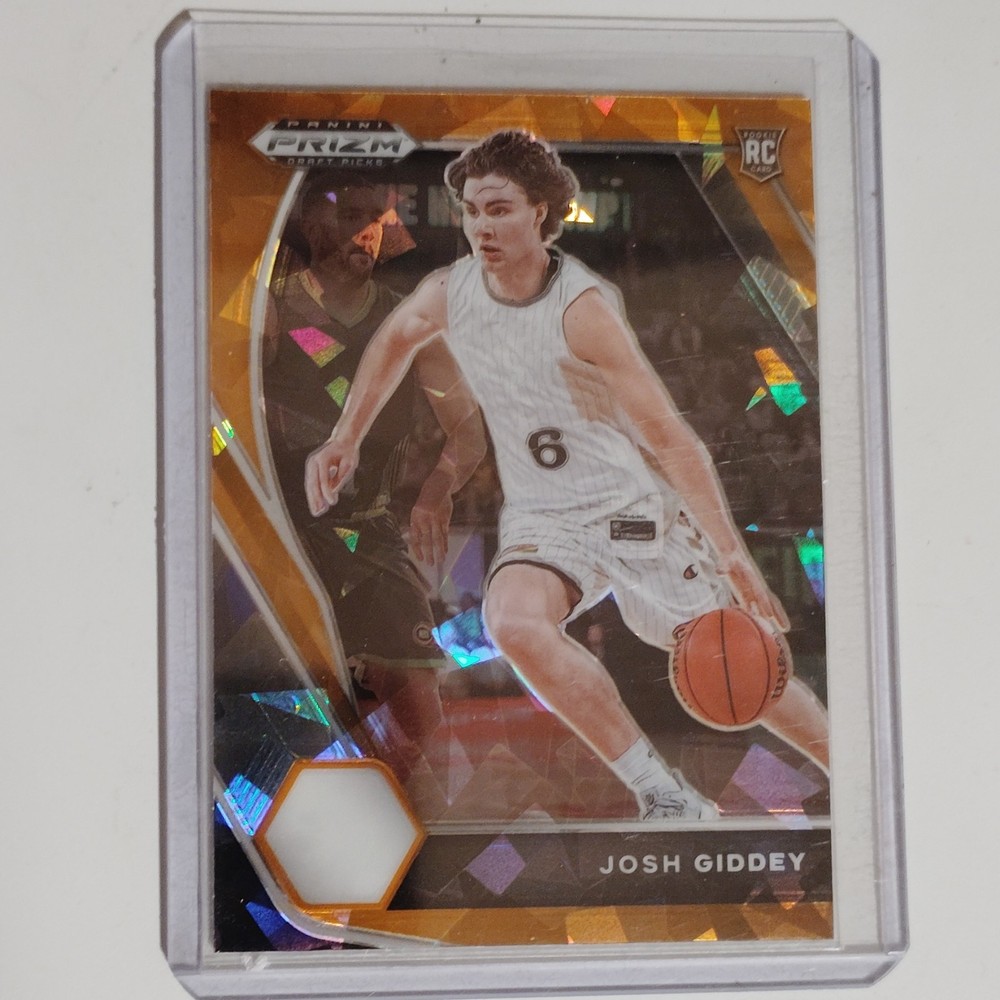 Panini 2021-22 Prizm Draft Picks Josh Giddey Orange Cracked Ice