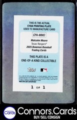 Malcolm Moore Auto 2025 Bowman #CPA-MMO Chrome Prospect Printing Plate Cyan 1/1