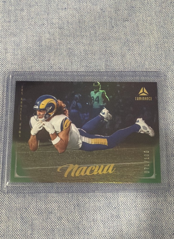 2025 Panini Luminance – Puka Nacua #92 Green #071/100 – Los Angeles Rams
