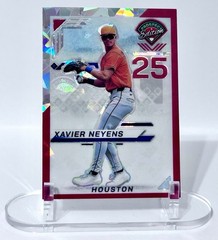Xavier Neyens 2025 Panini Prospect Edition Red Ice Prizm #1 Houston Astros