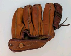 Baseball Glove Spalding Leather Fielders Mitt Sam Mele Model 1153 Vintage 1950s