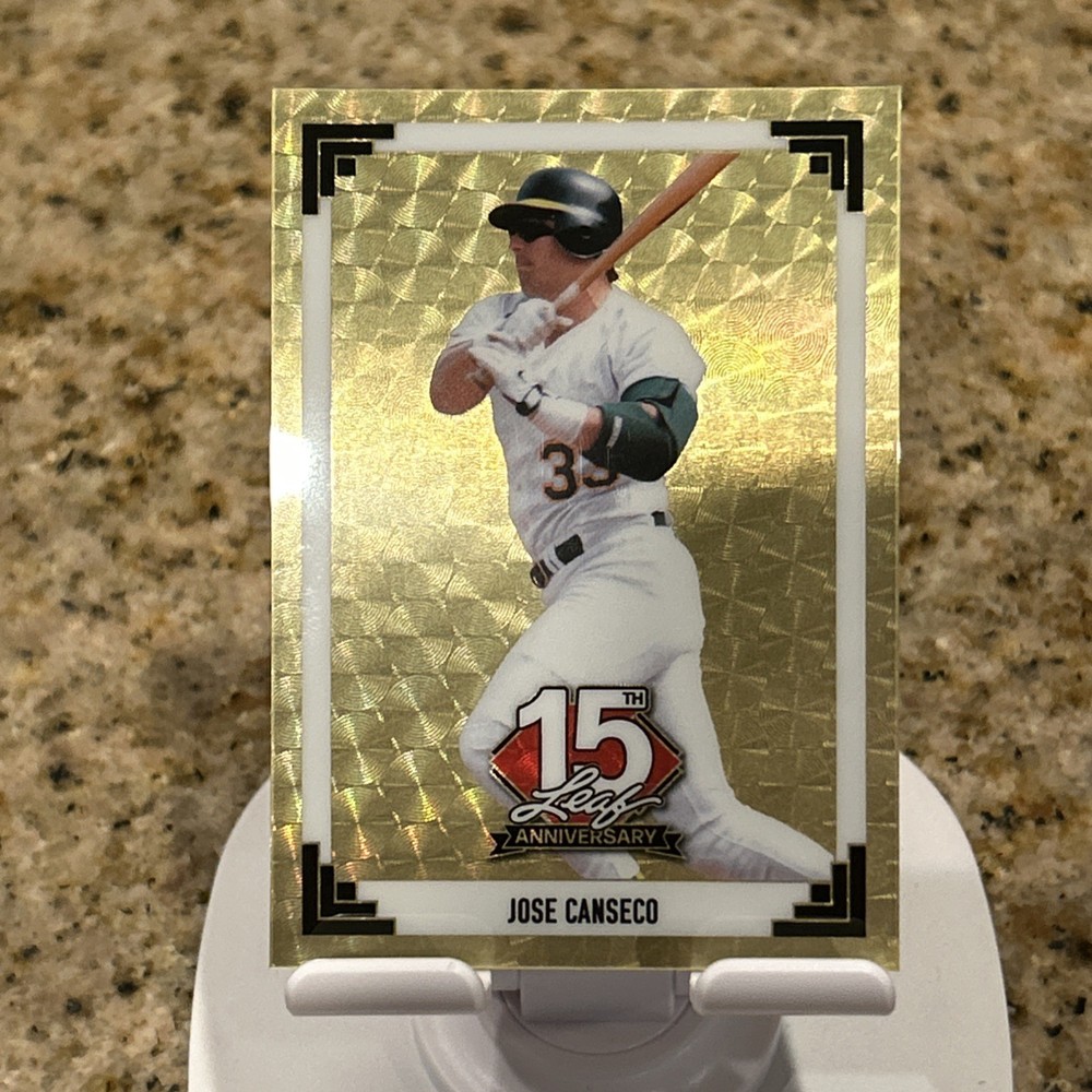 2025 Leaf 15th Anniversary Jose Canseco Super Prismatic Gold Proof 1/1