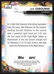 2024 Topps Finest UFC #47 Ode Osbourne Blue Refractors #/200 SN,RC