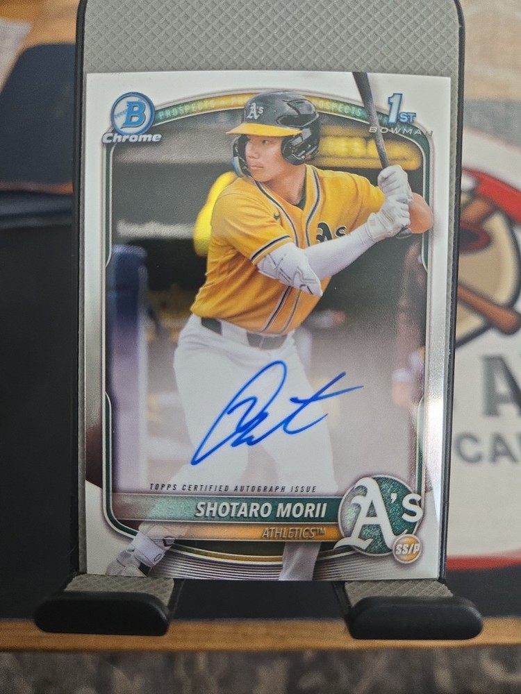 2025 Bowman Chrome – Prospect Autographs Shotaro Morii #CPA-SM (AU, RC) Clean